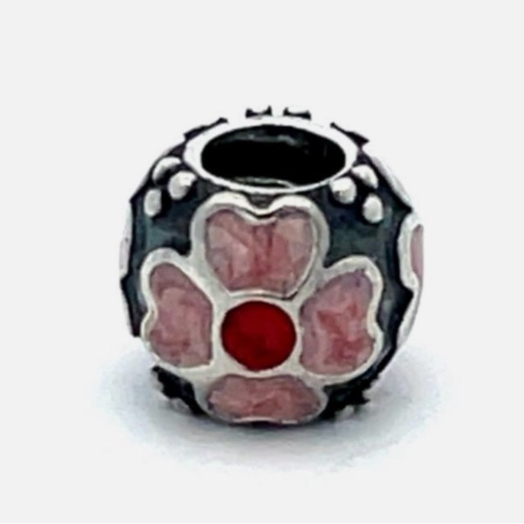 Pandora 925 Sterling Silver Emmanuel Flower Charms - Qty 6 - Picture 3 of 7